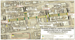 Shared Streets Hayes St. Closure Map Weekend