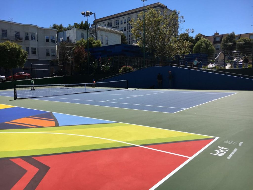 Hayes Valley basketball and tennis courts