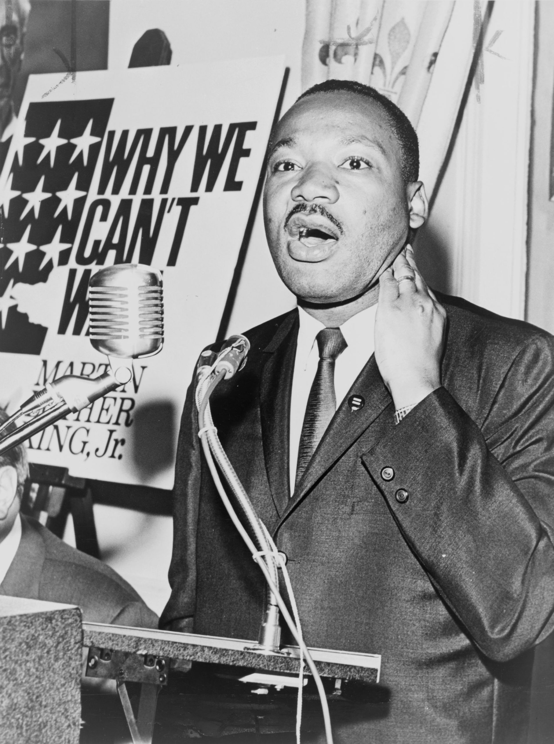 Martin Luther King Jr at a press conference on June 8, 1964